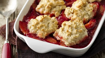 Plum cobbler