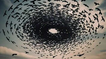 Birds Flying In A Circle