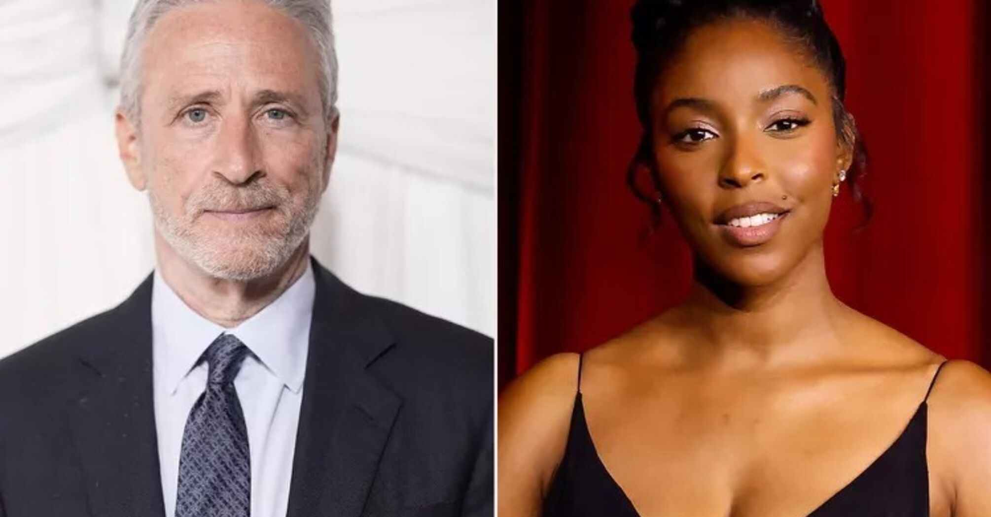 Jon Stewart and Jessica Williams