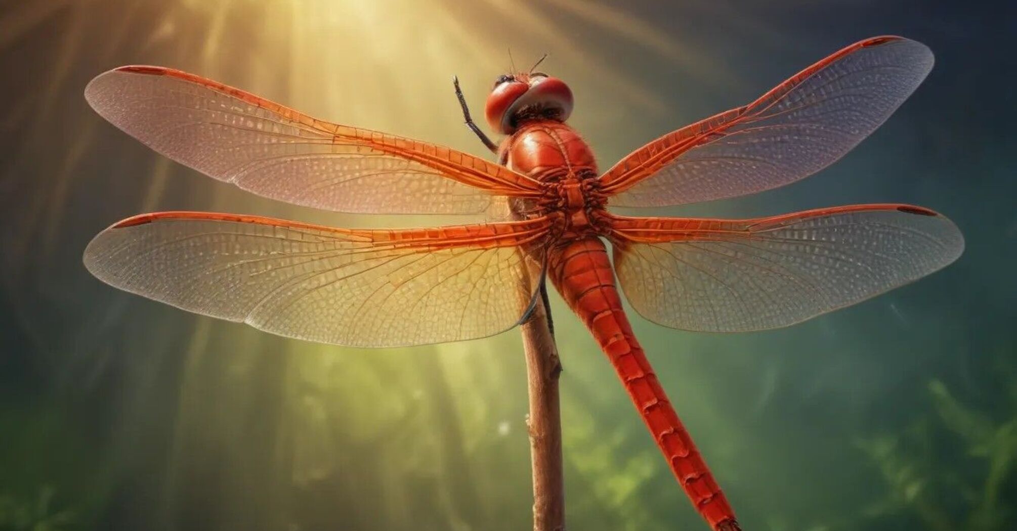 Red dragonfly