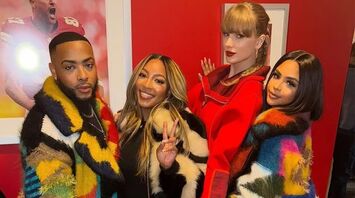 (L-R) Joshua Minger, Chariah Gordon, Taylor Swift and Sheawna Weathersby