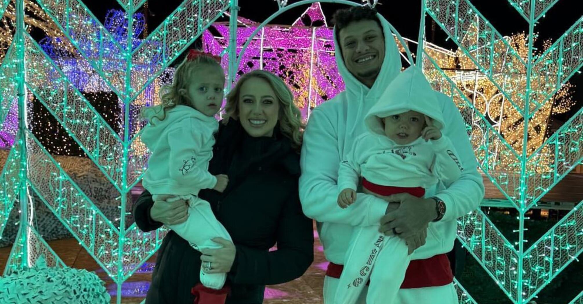 Brittany and Patrick Mahomes Share a Festive Ice Skating Outing with Their Kids