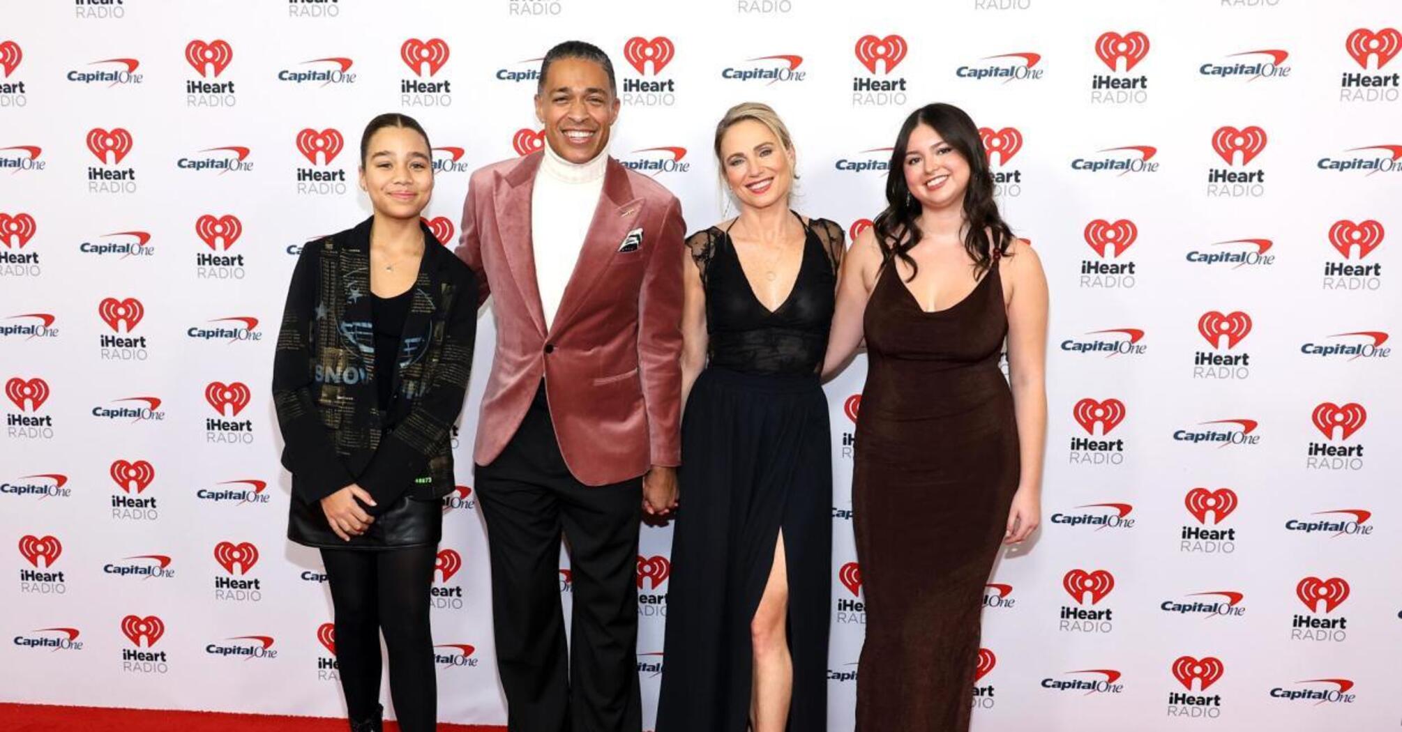 Amy Robach and T.J. Holmes Enjoy Family Night at Jingle Ball