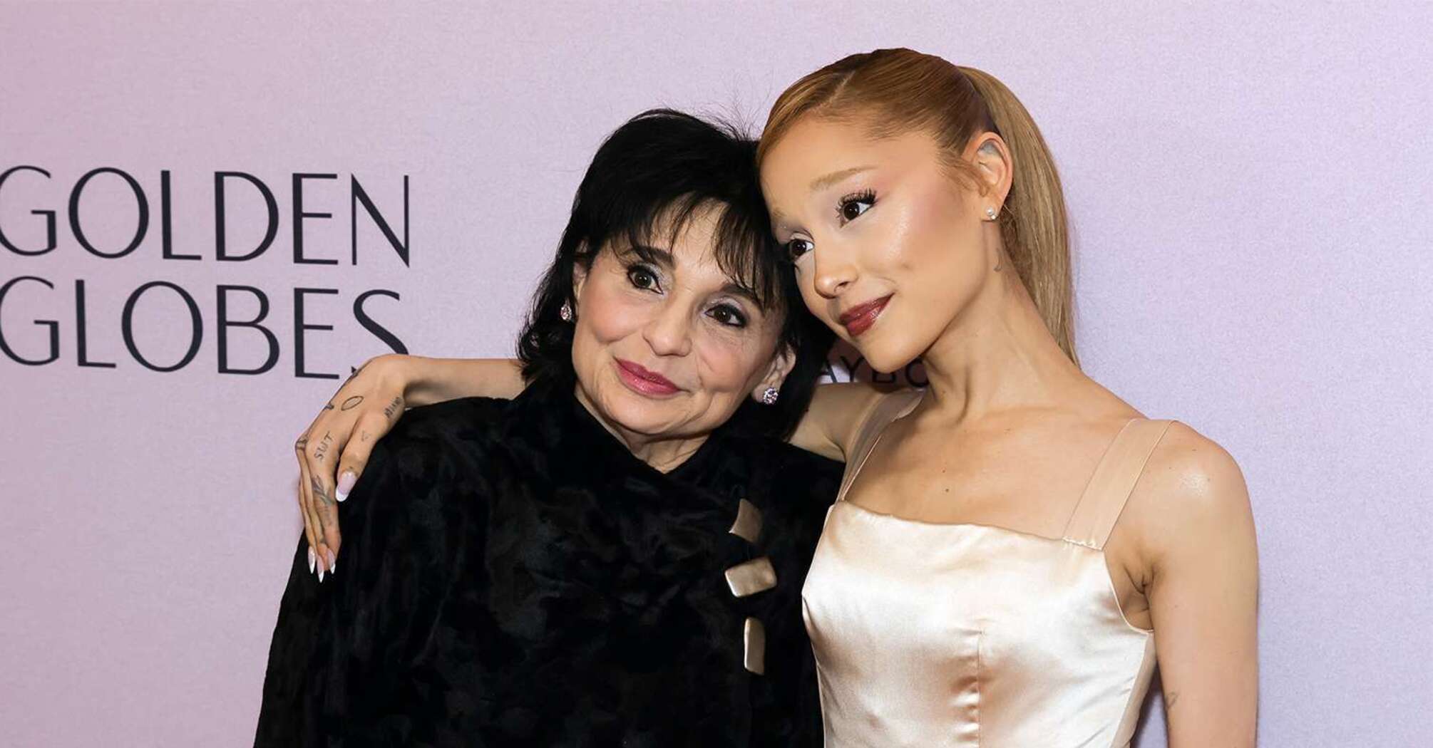 Ariana Grande Makes a Stylish Debut with Mother Joan at Golden Globes First-Time Nominee Luncheon