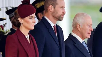 Kate Middleton, Prince William, and King Charles