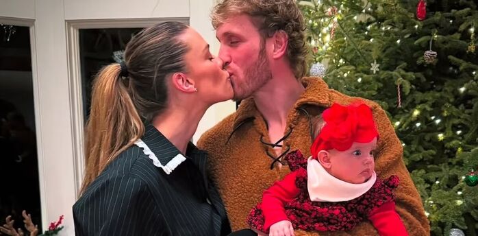 Logan Paul, Nina Agdal, and their daughter Esme