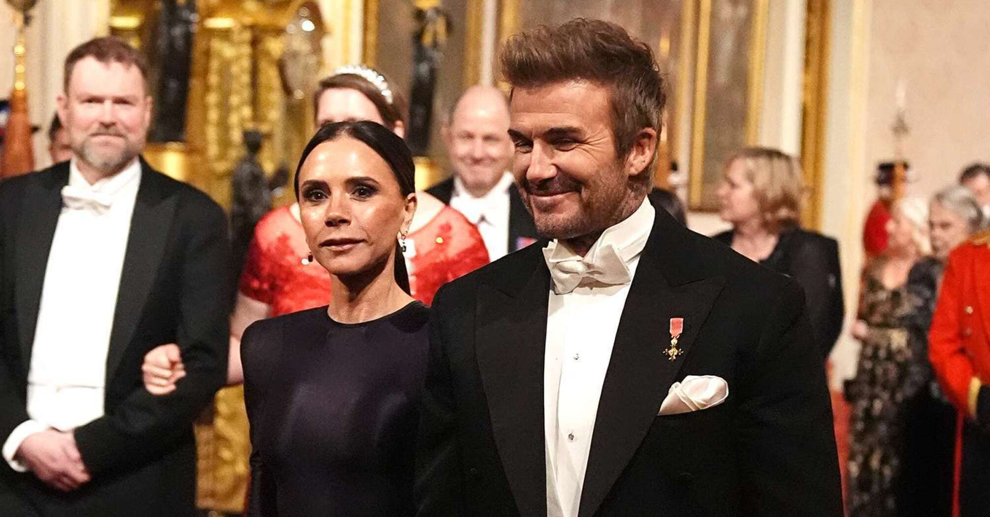 Victoria and David Beckham Make Surprise Appearance at Buckingham Palace