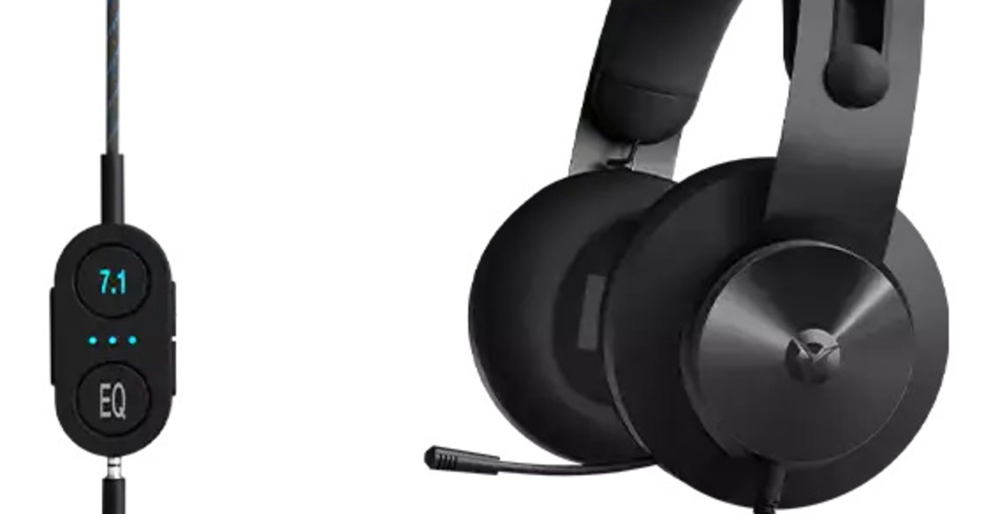 Legion H7 gaming headphones with 7.1 surround sound and USB Type-C port