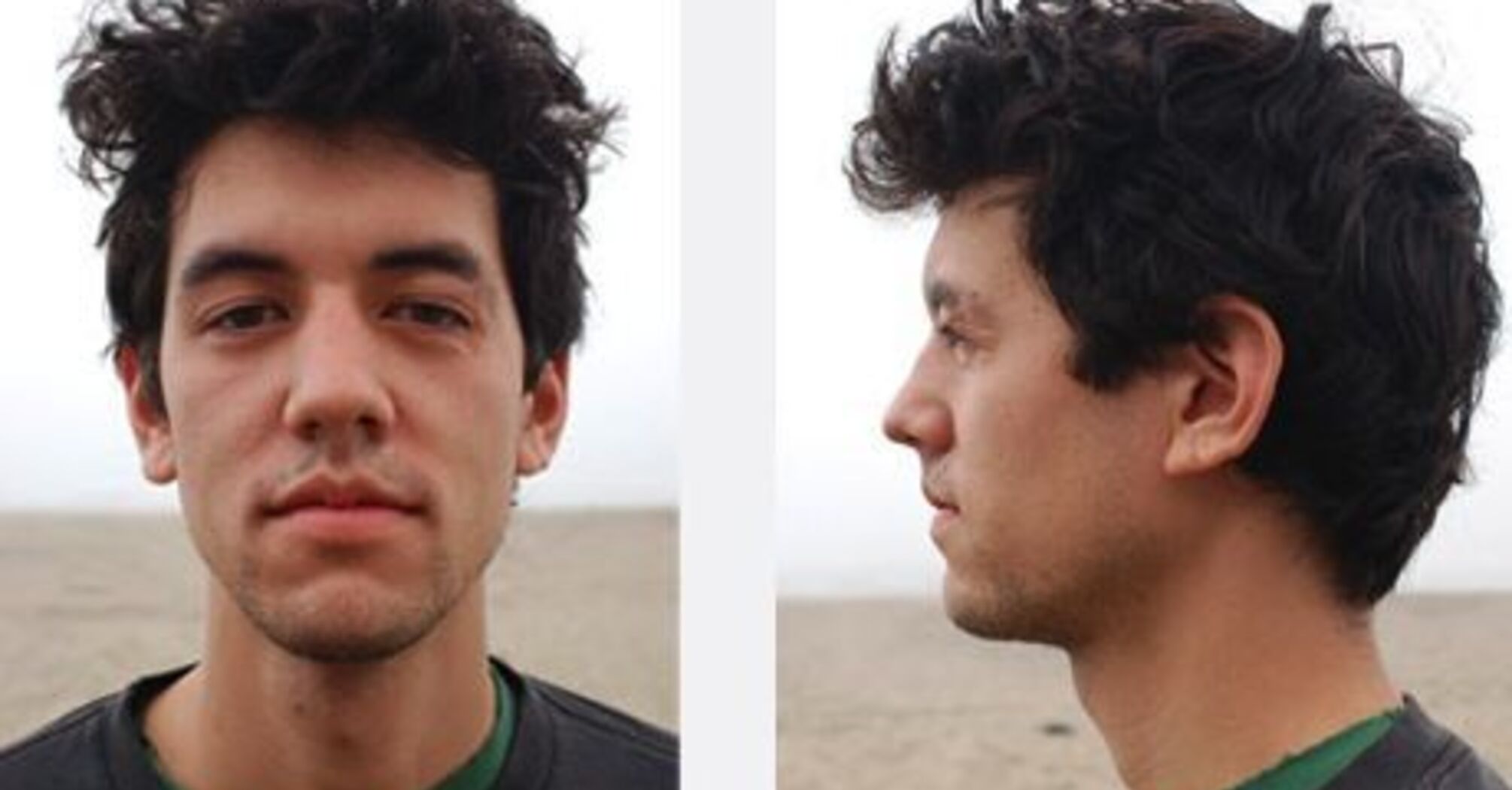 How you see a person's face from the front or in profile