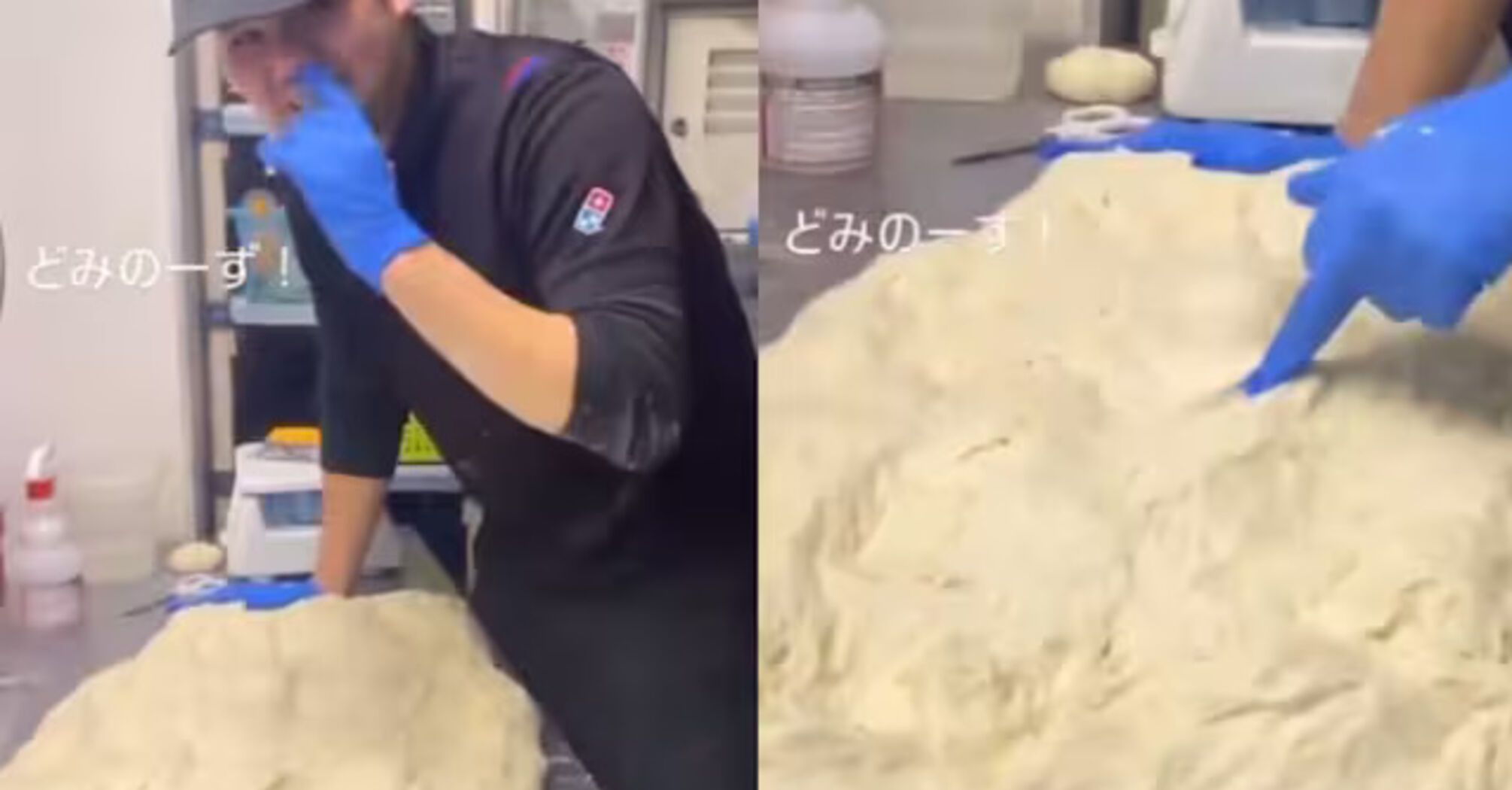 An employee of a famous pizzeria picked his nose