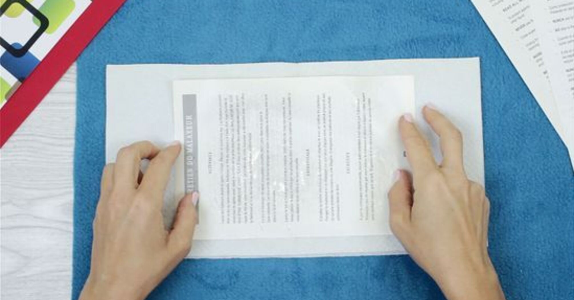 How to smooth a crumpled document