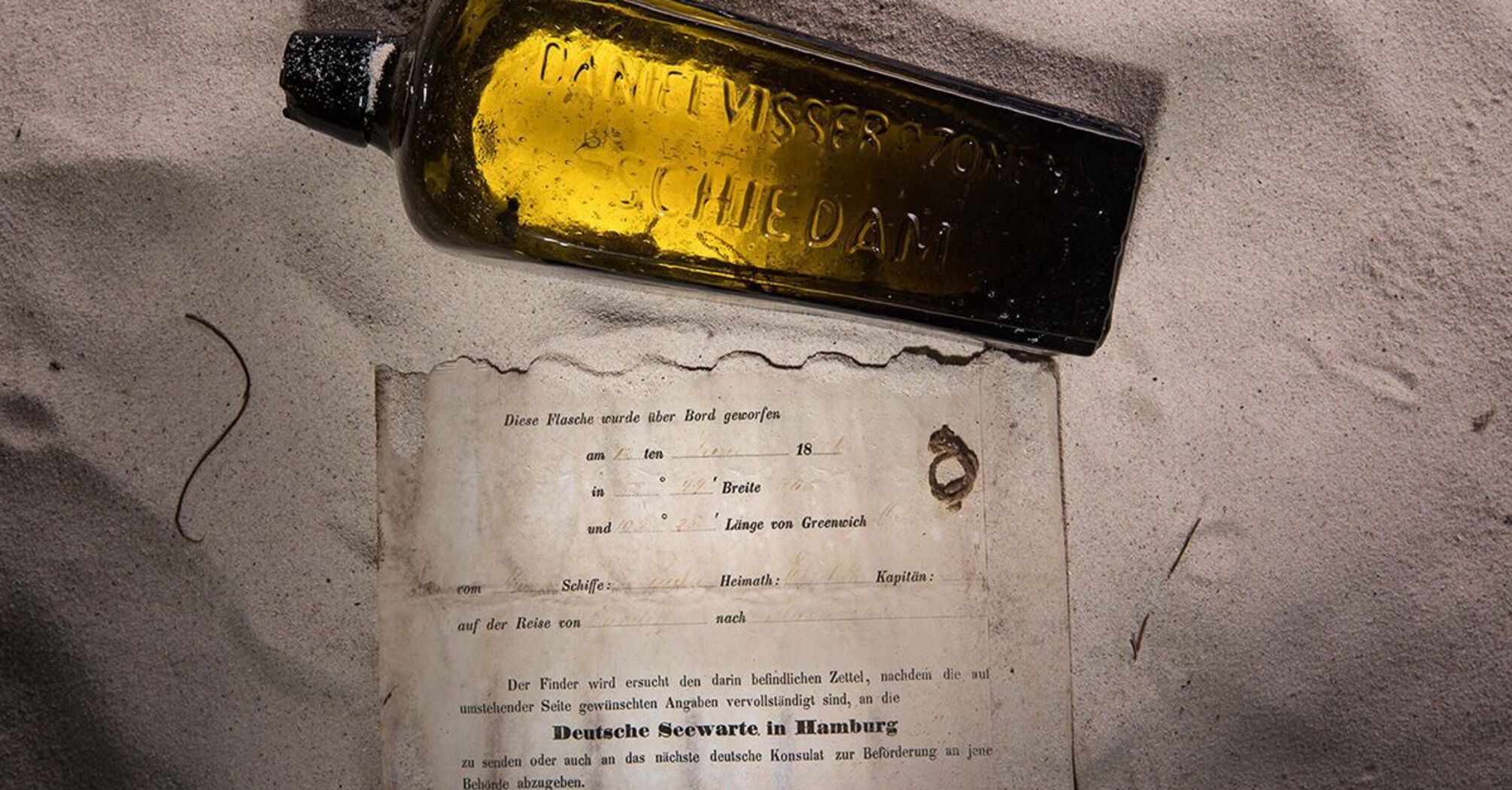 The oldest message in a bottle found