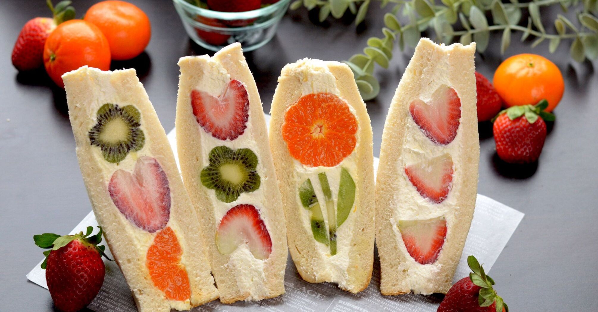 Japanese sando fruit sandwich