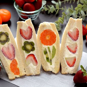 Japanese sando fruit sandwich