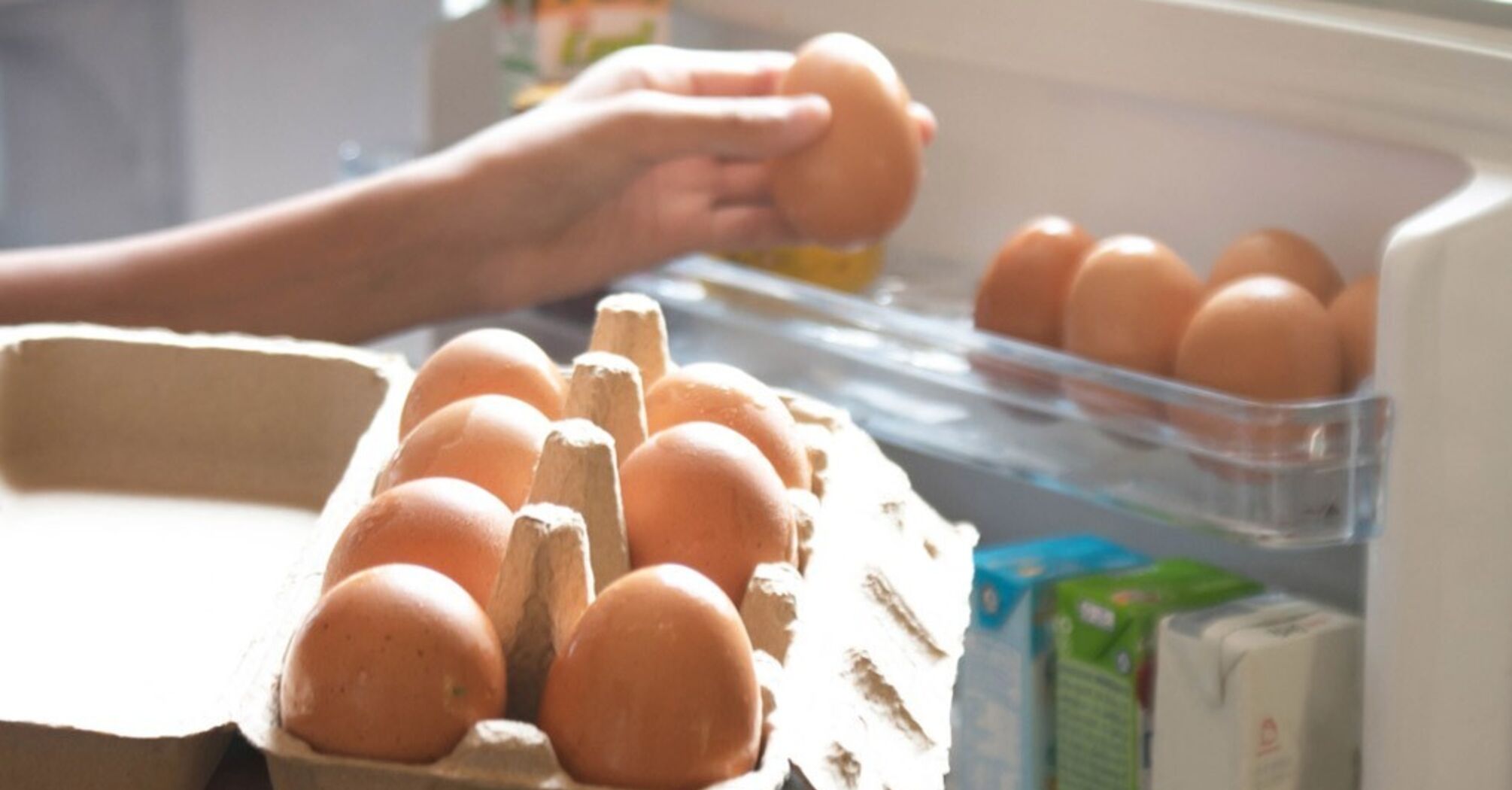 Slide your eggs in the fridge