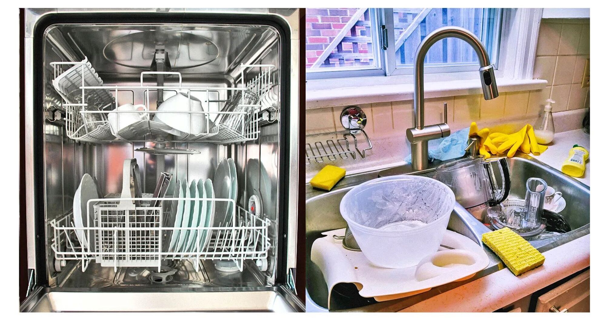 Comparison of manual dishwashing and dishwasher use