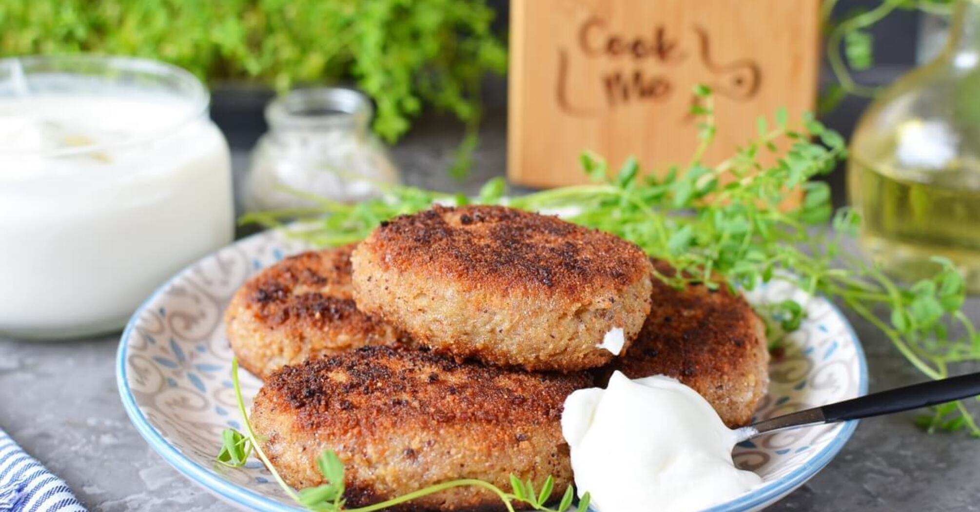 Recipe for lean buckwheat cutlets with mushrooms