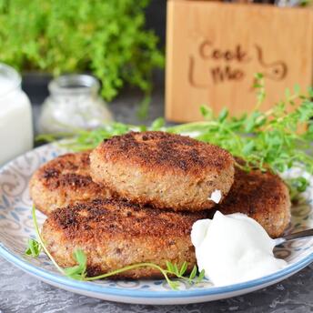 Recipe for lean buckwheat cutlets with mushrooms