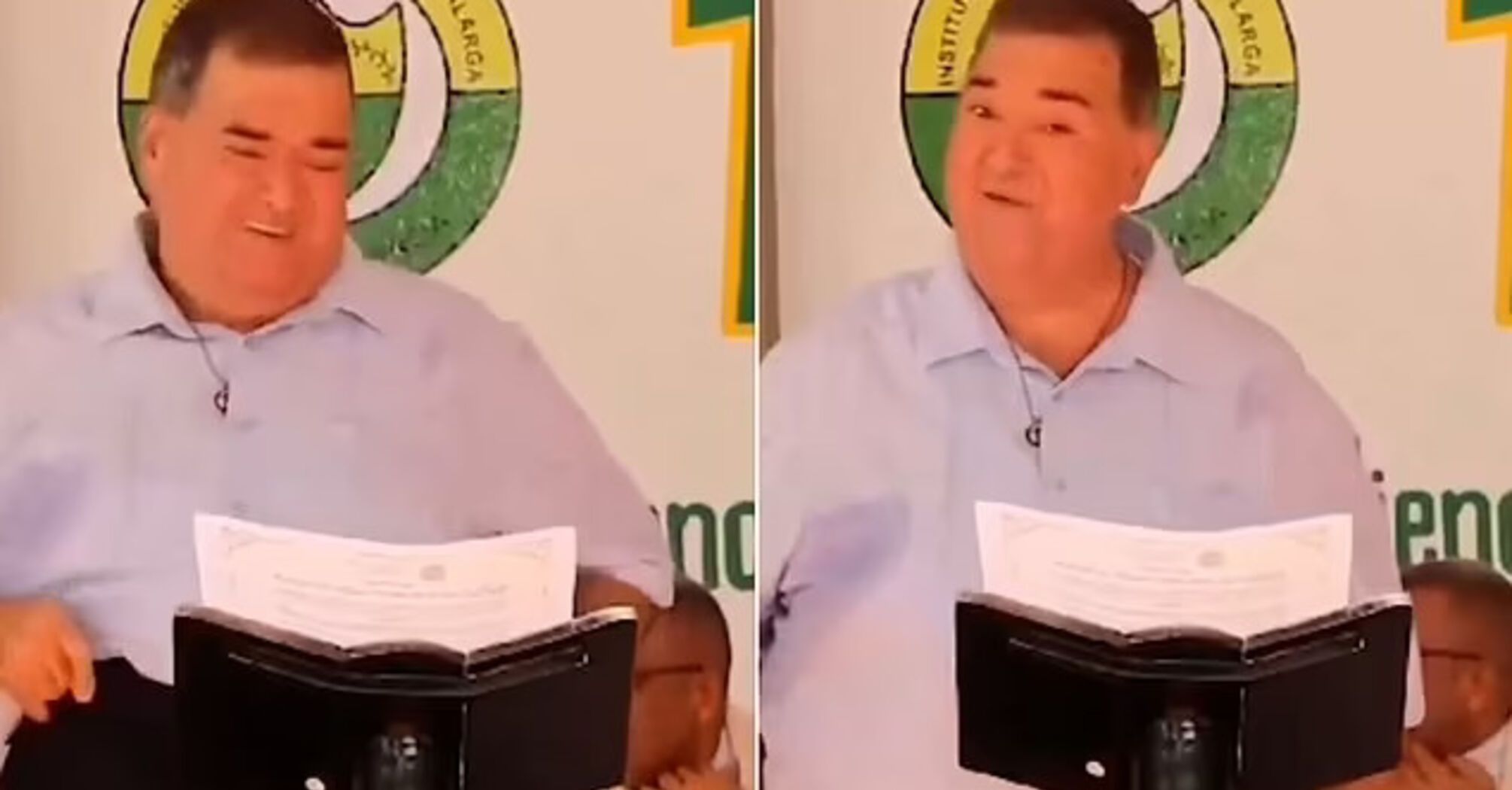 The mayor of the city "lost" his pants during a speech