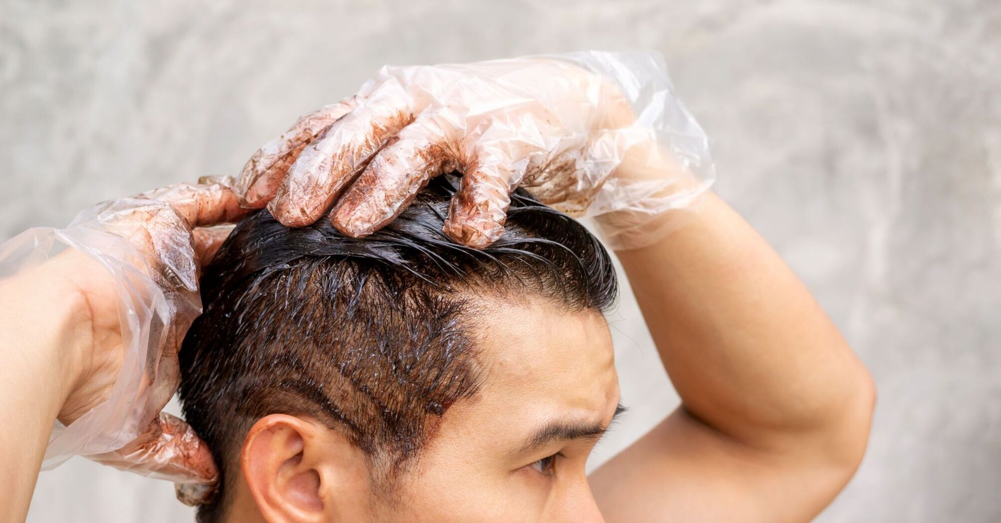 Hair dyeing for men