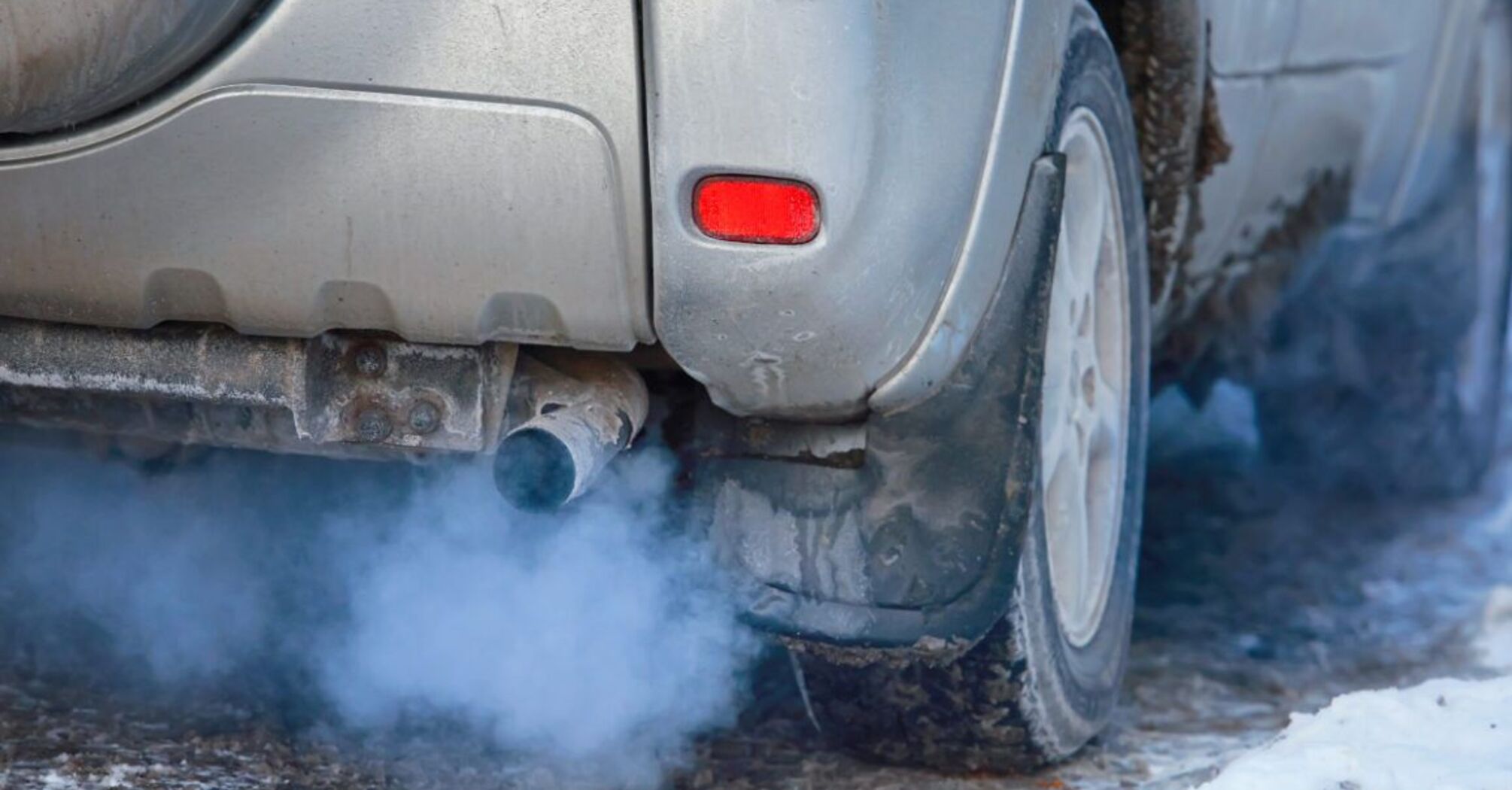 Blue smoke coming from the car