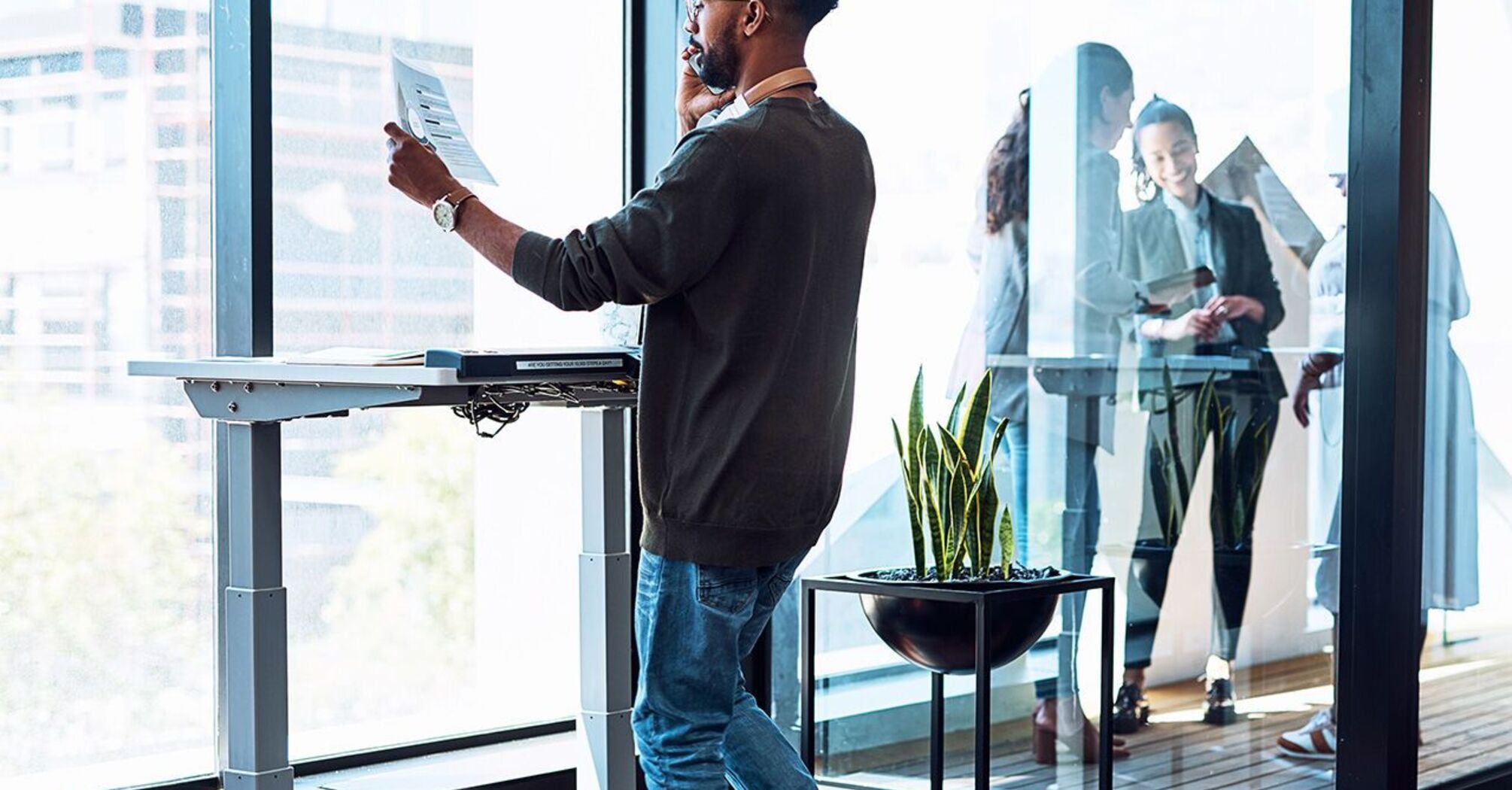 What are the effects of standing work on the body advantages and