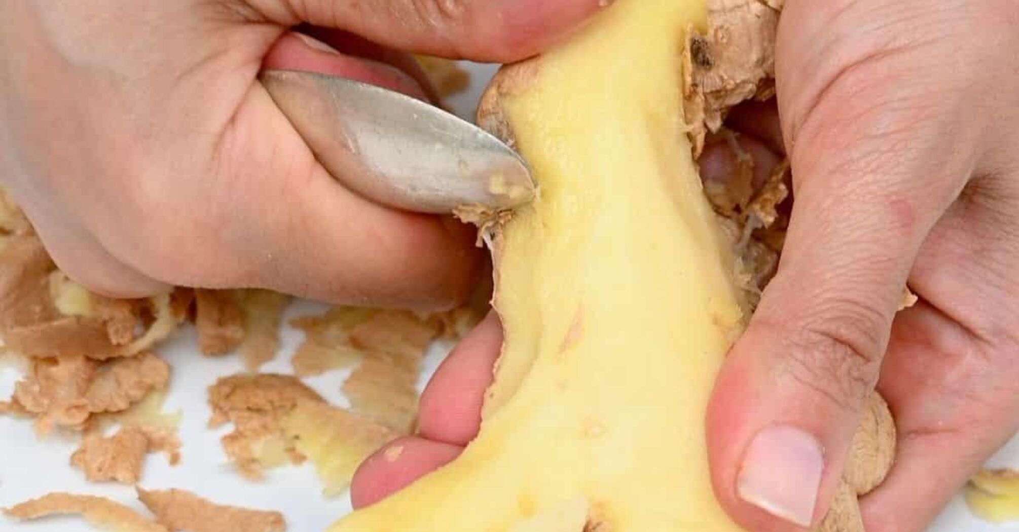 How to peel ginger root