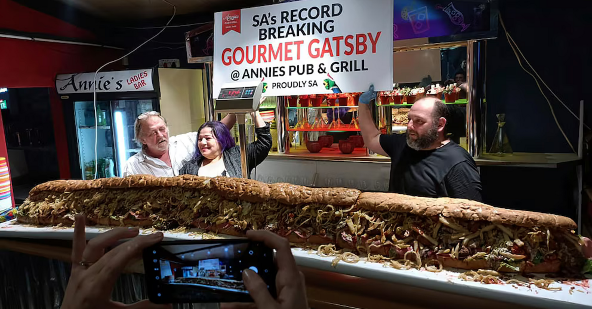 A colossal 9.8-foot-long sandwich