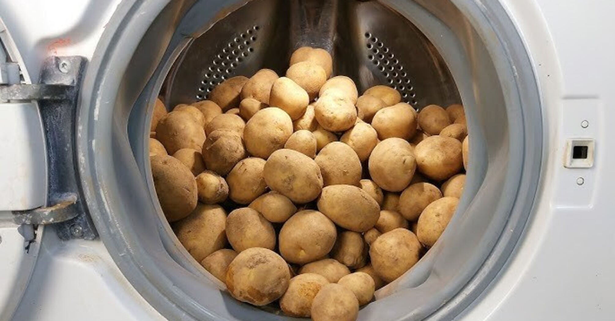 Viral Life Hack for Cleaning Potatoes in the Washing Machine Receives Backlash