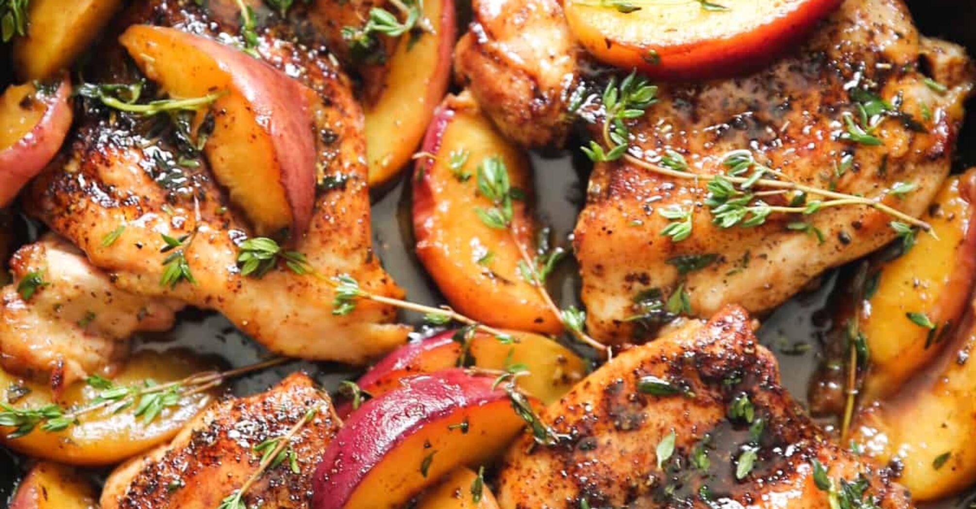 Chicken with peaches