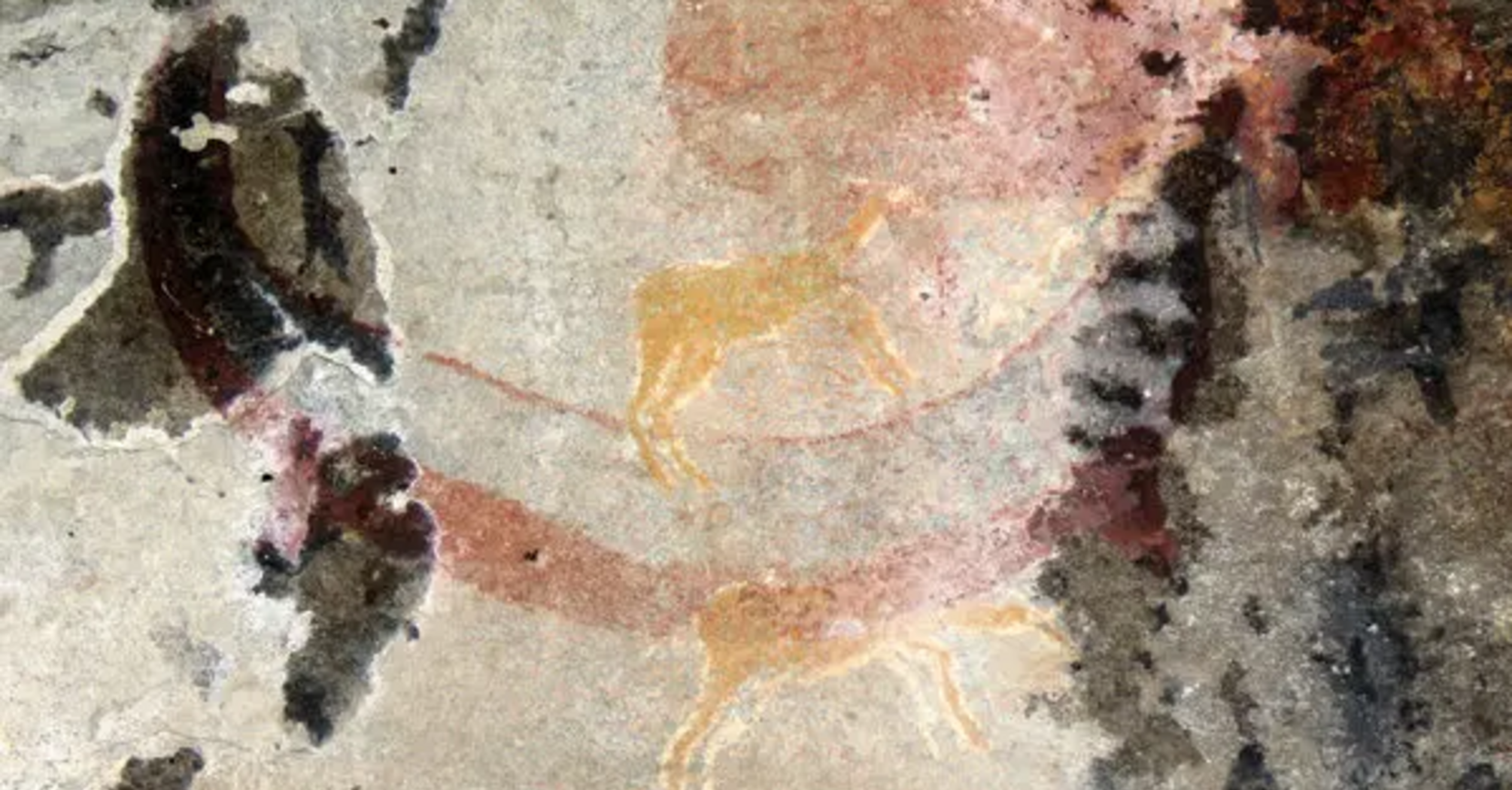 A 200-year-old cave painting by the San people of South Africa