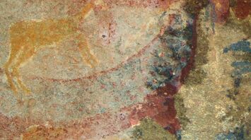 Painting on a cave wall