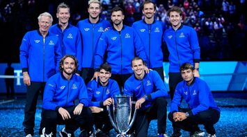 Team Europe with the trophy