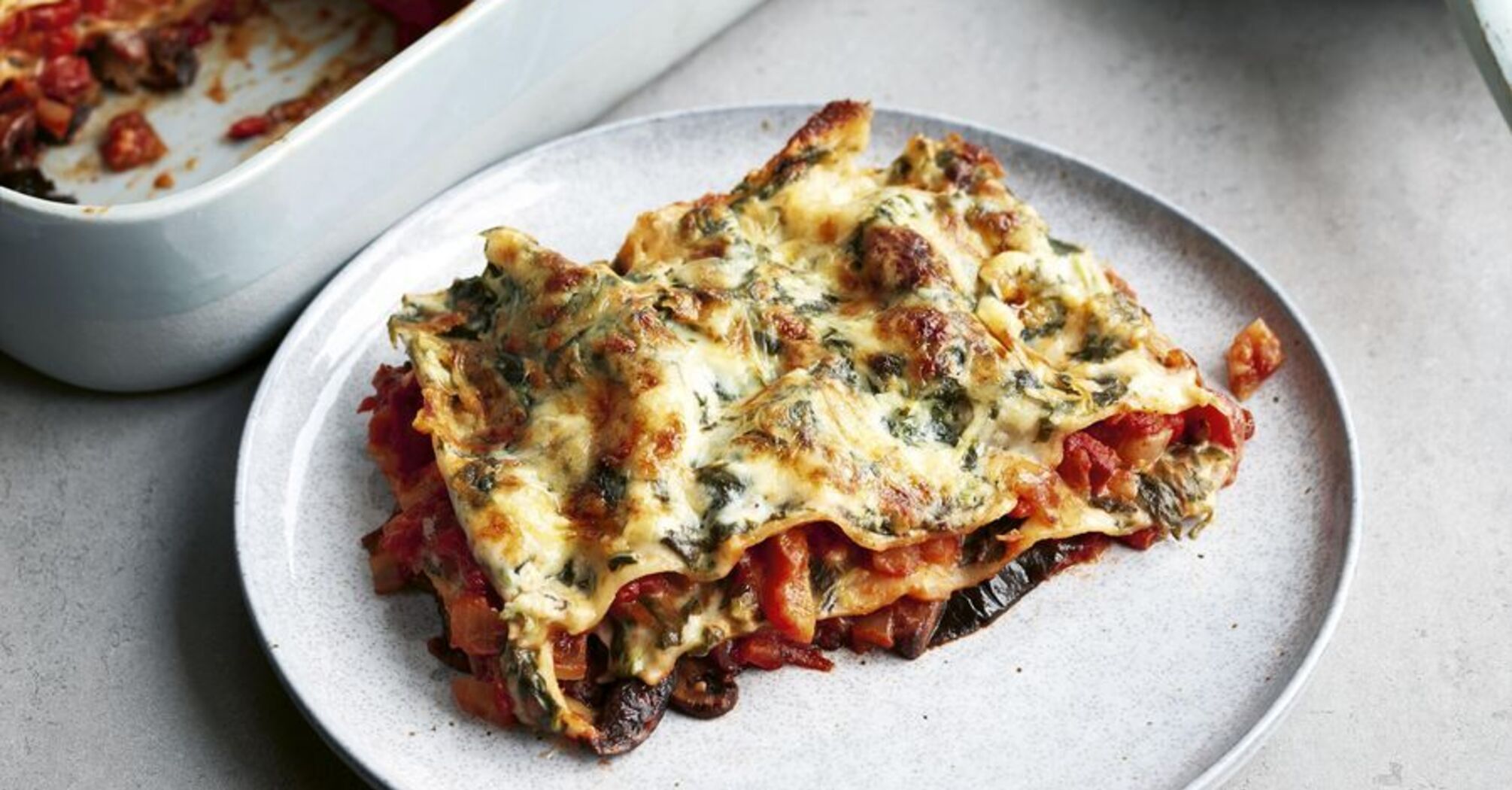 Hearty Roasted Vegetable Lasagne With Two Sauces 