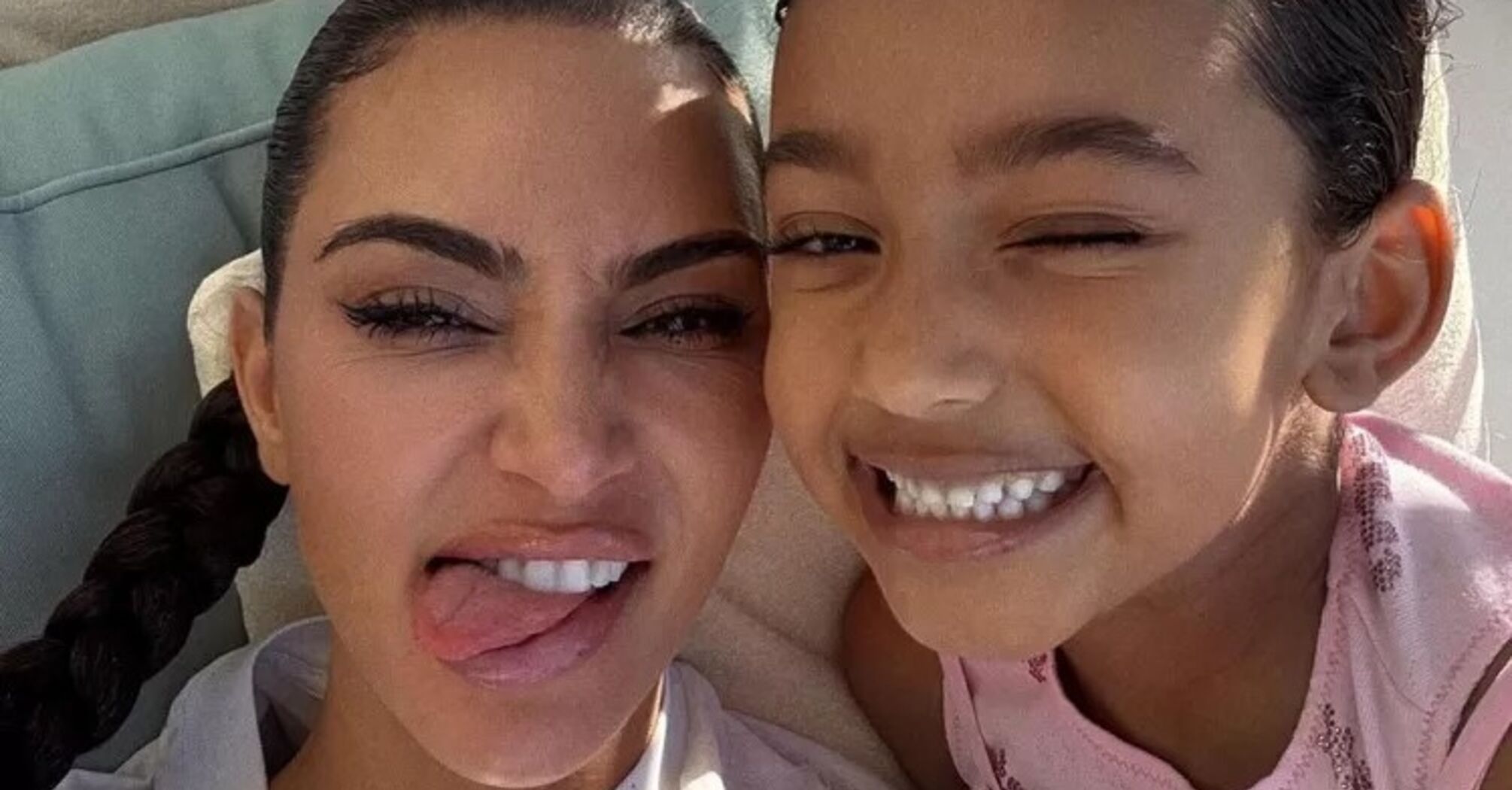 Kim Kardashian and daughter Chicago