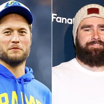 Matthew Stafford Offers Jason Kelce Funny Advice for Baby No. 4: 'Buckle Up'