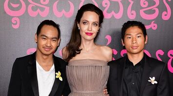 Maddox Jolie-Pitt, Angelina Jolie and Pax Jolie-Pitt