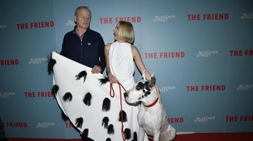 Naomi Watts Matches Her Canine Costar in Furry Polka Dot Dress at NYC Premiere of The Friend