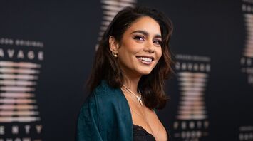 Vanessa Hudgens Makes First Post-Baby Red Carpet Appearance in Chic Feather Gown