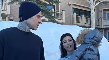 Kourtney Kardashian and Travis Barker Share Rare Glimpse of Baby Rocky During Snowy Spring Break Road Trip