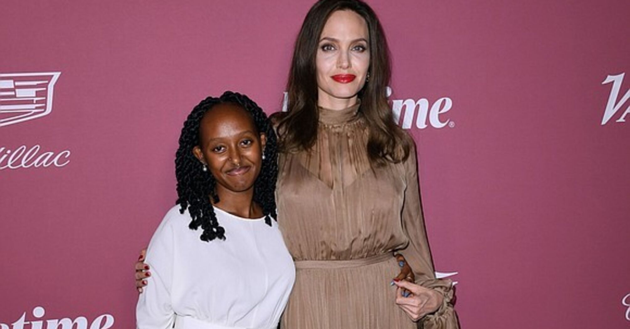 Angelina Jolie and daughter Zahara 